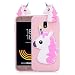 Produktbild Samsung Galaxy J7 2017 DUOS Hülle Silikon Einhorn 3D, Samsung Galaxy J7 2017 DUOS Handyhülle Ultra slim Weich TPU Bumper Schutzhülle für Samsung J730 Galaxy J7 2017 DUOS Stoßfest Handytasche, Rosa