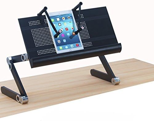 ErgoRemedy ERGONEER Height Adjustable Laptop Stand with Notebook Clamps | Premium Portable Laptop Tray w/Flexible Legs | Sturdy Folding Ventilated Notebook Computer Stand Converts to Sit-stand Desk