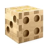  EcoCandles Kerzenhalter Art Würfel Stil aus Buchenholz Kerzenständer für Teelichter Kerzen Deko für Haus und Inneneinrichtung
