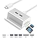 Produktbild USB 3.0 Kartenleser + 3-Port USB 3.0 Hub + Telefonhalter, LUCKYDIY Super Speed 6-in-1 Aluminium USB-C 3.0 COMBO, SD / TF / MicroSD Kartenleser HUB f¨¹r Macbook / Laptop / Tablets / Mehr Typ-C Gerte