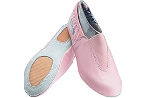 ANNIEL 2038 - Chaussures Gymnastique Rythmiques Unisex en Cuir 100% Made in Italy, Chaussures de Danse Femme Homme, Èlastique Confortable au Talon et au Cou-De-Pied, Semelle Mixte Cuir et Caoutchouc