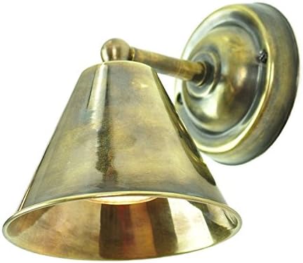 Limehouse 1900-6-WS-AB+LB4 Map Room Wall Light with LB4 Bulbs, Brass, Antique Brass