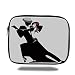 Produktbild Tablet Bag for Ipad air 2/3/4/mini 9.7 inch,Girls,Man and Woman Partners Romantic Dance Tango Waltz Lovers in Rhythmic Music Art Print,Black White