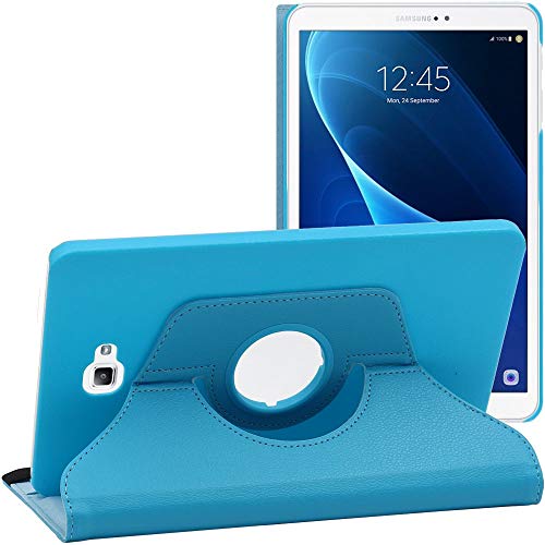 ebestStar - Cover Compatibile con Samsung Galaxy Tab A6 A 10.1 (2018, 2016) T580 T585 Custodia Protezione Pelle PU con Supporto Rotazione 360, Blu [Apparecchio: 254.2 x 155.3 x 8.2mm, 10.1'']