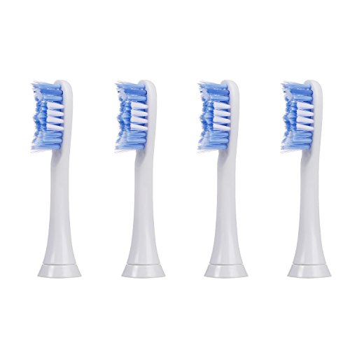 Preisvergleich Produktbild 4 stk (1x4) E-Cron® Aufsteckbürsten, Kompatibel Ersatzbürsten für Philips Sonicare PowerUp. Passend an folgenden elektrischen Zahnbürsten von Philips: DiamondClean, FlexCare, Platinum, (+), HealthyWhite, 2 Series, EasyClean and ProResults.