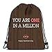 Produktbild Randell Gym Drawstring Backpack Sport Bag You Are One In A Million Lightweight Shoulder Bags Travel College Rucksack for Women Men