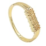 Alta calidad. JUNERAIN - Correa de Reloj Hueca de Acero Inoxidable para Fitbit Flex 2, Color Dorado