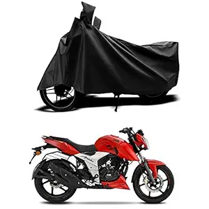 SEBONGO Dustproof Body Cover for TVS Apache RTR 160 4V UV Ray Protection Water Resistant Dirt Protection (AK-K505-Black)