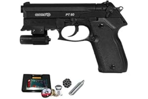 GAMO PT-80 LÁSER GM PT-80 láser | Pack Pistola de balines (perdigones de Plomo) con maletín. Arma de Aire comprimido CO2 Calibre 4,5mm <3,5J