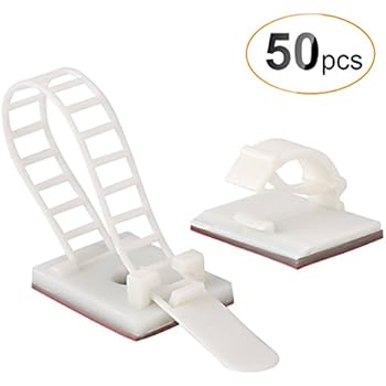 Fermacavi Adesivi AGPTEK - 60 Pezzi Bianchi Per Organizzare Cavi In Casa E Ufficio - Foto 11