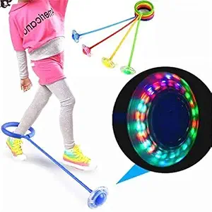 Wizme Flashing Jumping Ring Children Colorful Ankle Skip Jump Ropes Sports Swing Ball for Kids Boys Girls Toy