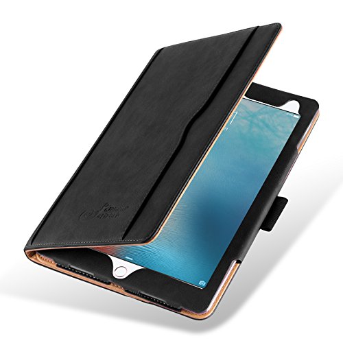 iPad PRO 10.5" Hülle - JAMMYLIZARD Ledertasche Smart Case mit Standfunktion für iPad PRO 10.5", SCHWARZ & HONIG, [MIT STIFT-HALTER]