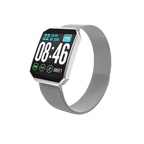 Reawul Fitness Tracker, Smart Watch with Heart Rate and Sleep Monitor, Activity Trackers Step Counter IP68 Waterproof Smartwatch for Kids Women Men (Silver)