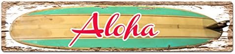 ALOHA Plate Sign Vintage Rustic Street Sign Beach Bar Pub Cafe Restaurant shop Home Room Wall Door Decor sign