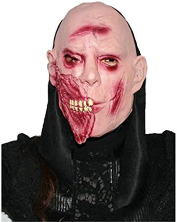 Moonuy Halloween Party Cosplay Mask,Rubber Ghost Terror Pullover Full Head Latex Evil Spirits Style Face Mask(B)