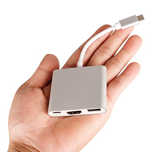 Typ C USB 3.0 Hub mit Ladeanschluss ZEDELA&HDMI Port/Typ-C Port&USB 3.0 Port für Windows 7/8/10, Macbook OS 10.8 oder weitere Versionen, Chrome OS (Silber)+1.5M HDMI Cable - 7