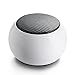 Produktbild Bluetooth Lautsprecher, Voroar Mini 3W Tragbar Bluetooth 4.2 Box Musikbox Kabellos Wireless Speakers mit TWS, Metal Gehäuse, 70 Gramm Gewicht, Rund, Weiß