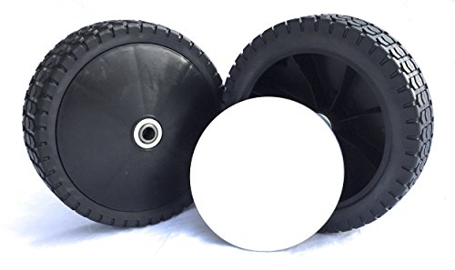 2 Ersatzräder für Rasenmäher Rasenmäherräder 200mm x 50mm mit Kugellager