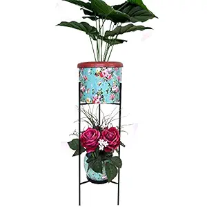 Wonderland Double Pot with Stand in sea Green