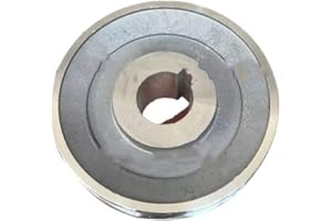 EASYBYMALL Aluminium-Motor-Riemenscheibe für Luftkompressoren, kompatibel mit 19 mm und 24 mm Wellen (97 x 19)