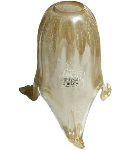 Coppa In Vetro Di Murano Per Lampadario - Modello Sole Miele, Attacco E14, Diametro 12 Cm