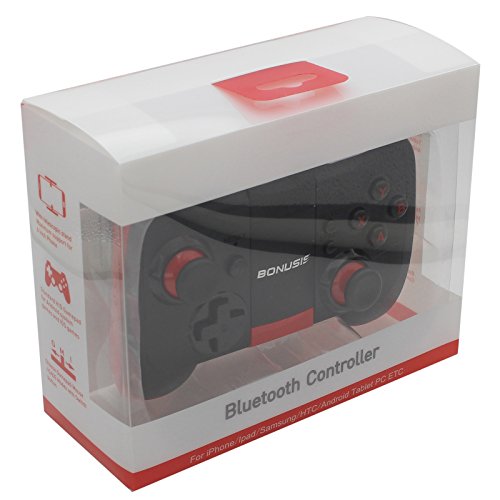 Android Controller UltradÃ¼nn Bluetooth Gamepad mit Halterung fÃ¼r Android / Tablet / TV-Box / VR-GerÃ¤te / Emulatoren - Schwarz Rot