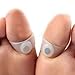 LHWY 2 PCS Slimming Health Silicon Magnetic Foot Massager Massge relax Toe Ring for W