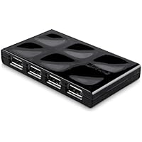 Belkin F5U701CW - Hub portátil USB 2.0 Hi-Speed (7 puertos, 480 Mbps, USB, plug-and-play) negro
