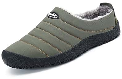 Hiver Hommes Chaussures Couple Coton Pantoufles Hommes Porter Des Sacs