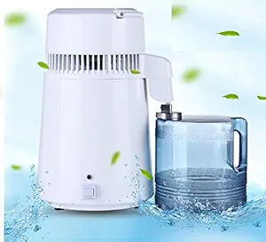 Galaxy Water Distiller 4L 750W Purifier Pure Water Distiller Filters Water Distillation 4L Internal Stainless Steel with Collection Bottle (4L 220V)