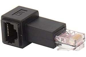 Adaptador Ethernet LAN 90 grados acodado 8P8C FTP STP UTP Cat 5e macho a hembra, de Chenyang