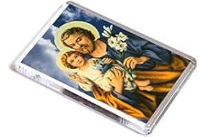 AWS Calamita Santino San Giuseppe in PVC Rigido Fridge Magnet Magnete da frigo in plastica Dura con Immagine votiva