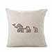 Produktbild Kissenbezug 43 x 43 cm Tier Elefant Sofa Bett Auto Home Decor Festival Kissenhülle LuckyGirls