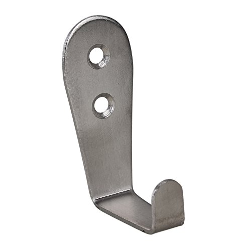 BQLZR Edelstahl Orangizer Lagerung einzelne Zinke Wandmontage Mantel Hut Robe Winkel Aufhaenger Haken Packung mit 10 - 3
