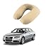 Auto Pearl-Premium Quality Orthopaedic Velvet Memory Foam Car U Shaped Beige Travel Neck Rest For-Audi A4 RS.649.00