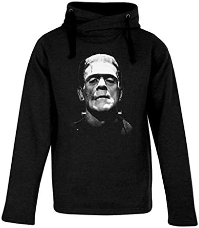 Top Fashion Quality Clothing Adult Frankenstein's Monster Heavyweight Hooded Sweatshirt. Dark Grey/Large