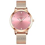 herrenuhren marken liste ❤ ROSE GOLD WOMEN WATCH - Das japanische Quarzwerk hält die Zeit genau. Analoganzeige und einfaches Zifferblattdesign. Kratzfestes Mineralglas, Edelstahlgehäuse. Geben Sie Ihnen das elegante Roségold.