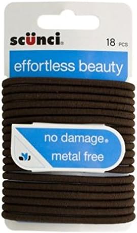 Scunci Brown Elastics 18 Pack