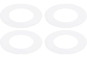 PATIKIL Goof Rings Inner Diameter 2.99", Outer Diameter 4.72", 4 Pcs Metal Goof Rings Cover Recessed Light Trim for Ceiling Wall Fixtures Can Lighting Down Light LED, Matte Finish White