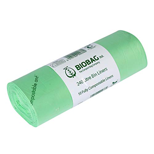 All-Green - Bolsas de basura biodegradables y compostables (240 l, 10 bolsas, guía de compostaje), color verde