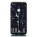 Produktbild Everainy Kompatibel für Huawei P8 Lite 2017 Hülle Silikon Bumper Gummi Kreativ Neu Cover Hüllen für Huawei P8 Lite 2017 Handyhülle Stoßfest TPU Stoßstange Schwarz Schutzhülle (Mond)