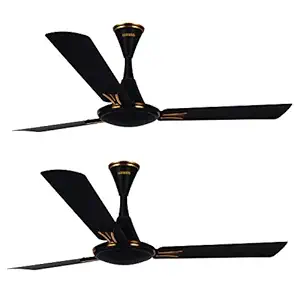 Luminous Audie 1200mm Ceiling Fan (Matt Charcoal Black, Pack of 2)