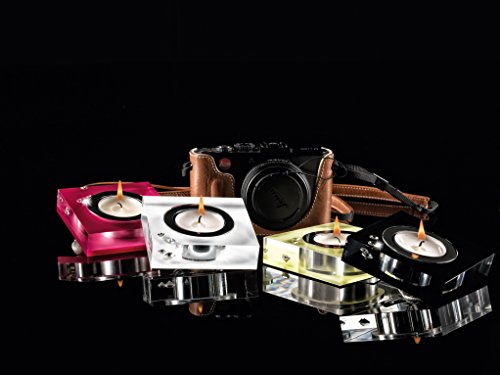 Moderner Teelichthalter Simply 2 mit SWAROVSKI ELEMENTS Kristallen – Tischdeko (matt) - 4