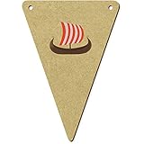 100mm x 70mm Azeeda 5 x 100mm \'Barco Vikingo\' Banderines / Banderas (BN00056108)