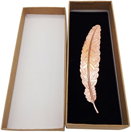 Hotservice 1 Antique Gold Feather Metal Bookmark (Rose Gold)