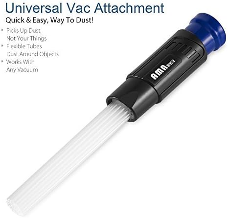 AMASKY Universal Vacuum Attachment As Seen On TV, Perfect for Air Vents/Keyboards/Drawers/car/Tools/Crafts/Jewelry/Plants Dust Cleaning