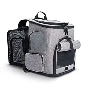 Cat Carrier Backpack Expandable Foldable??Bags for Puppies and Rabbits