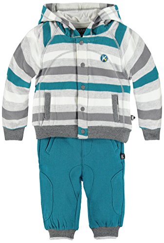 Kanz Baby-Boys Sweat Jacket 1/1 W. Hood, T-Shirt 1/1 and Jogging Trousers Striped Clothing Set, Multicoloured, 6-9 Months (Manufacturer Size:68)