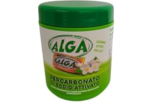 MAUQI Percarbonato di Sodio Attivato Polvere Sbiancante Smacchiante Igienizzante Ecologico per Bucato a Mano e Lavatrice Alga 500 gr