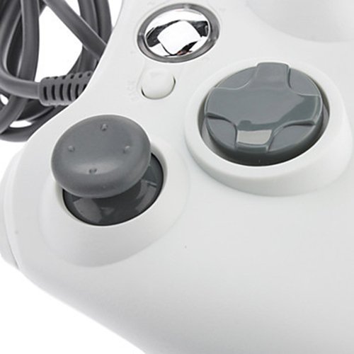 OSTENT Wired USB Controlador Gamepad Joystick Joypad Compatible para Microsoft Xbox 360 Consola Windows PC Ordenador Port  til Computadora Videojuegos Color Blanco